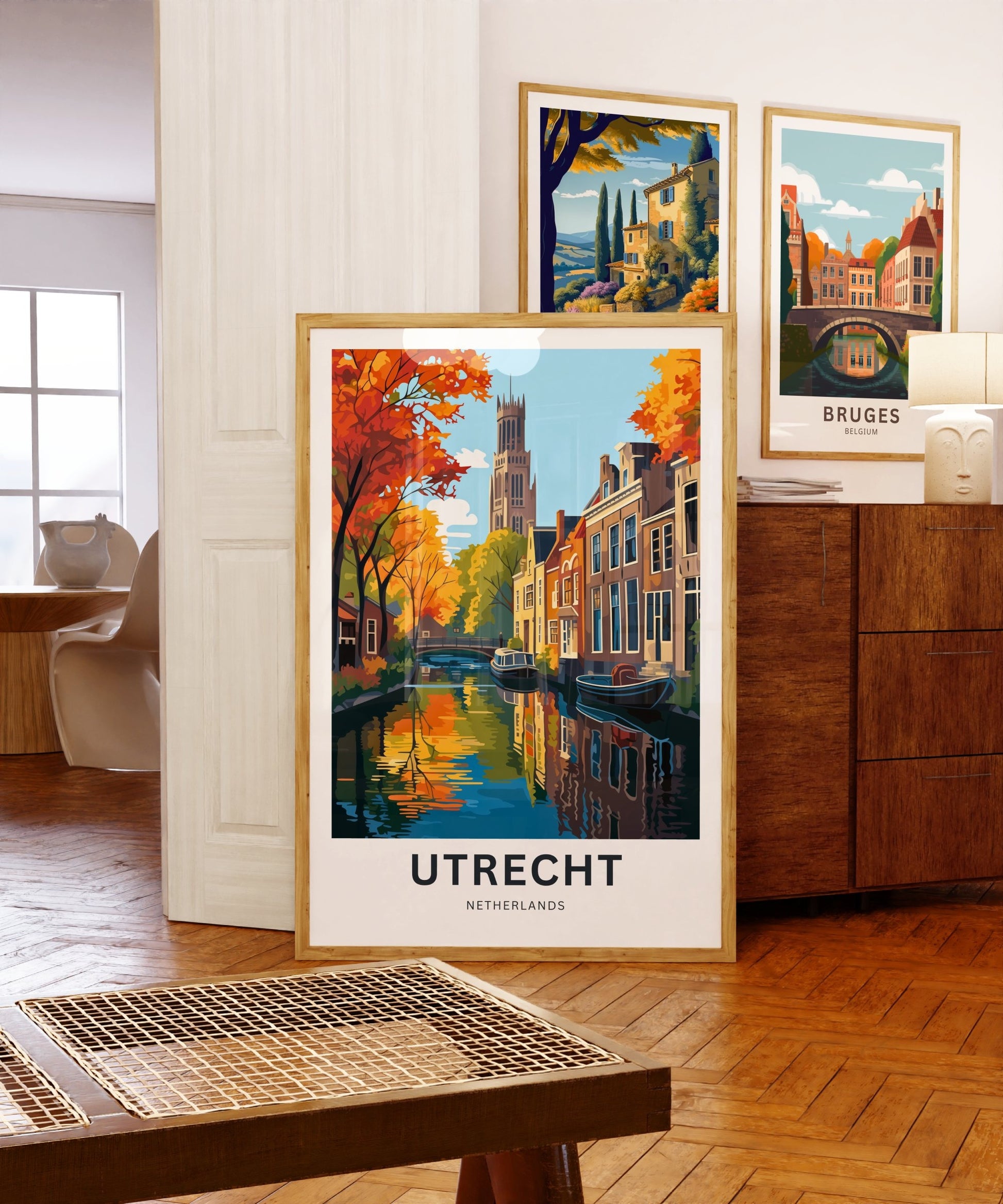 Utrecht Travel Print - Utrecht poster, Netherlands Wall Art, Framed present, Gift Netherlands Present, Customized Your Text - TravelTreasureCo