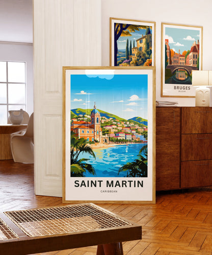 Saint Martin Travel Poster