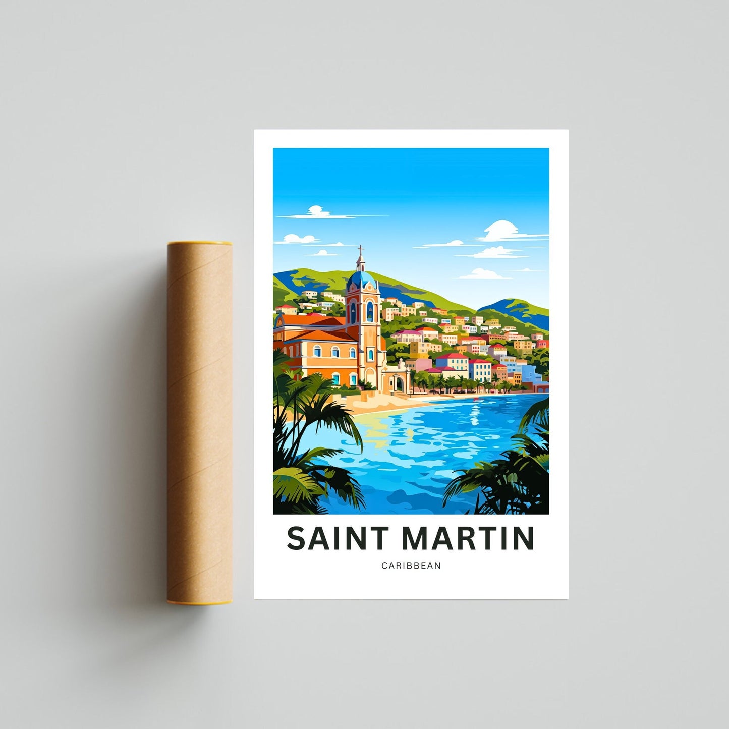 Saint Martin Travel Poster