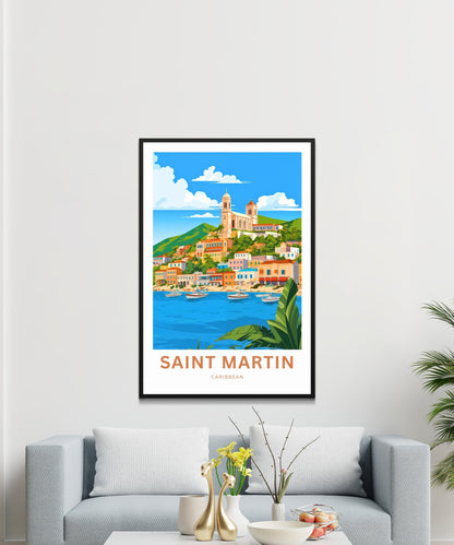 Saint Martin Travel Poster