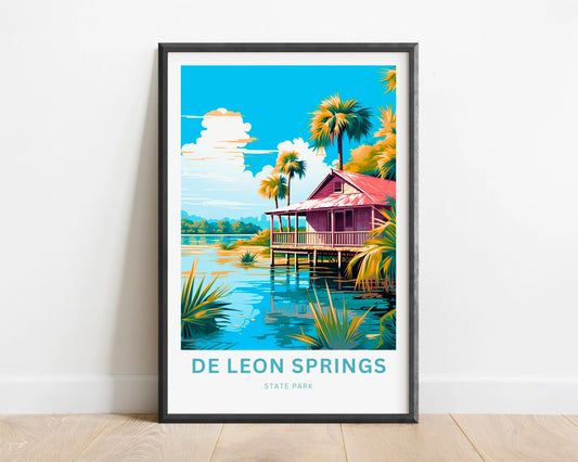 De Leon Springs State Park Travel Poster