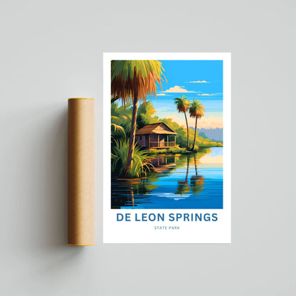 De Leon Springs State Park Travel Poster