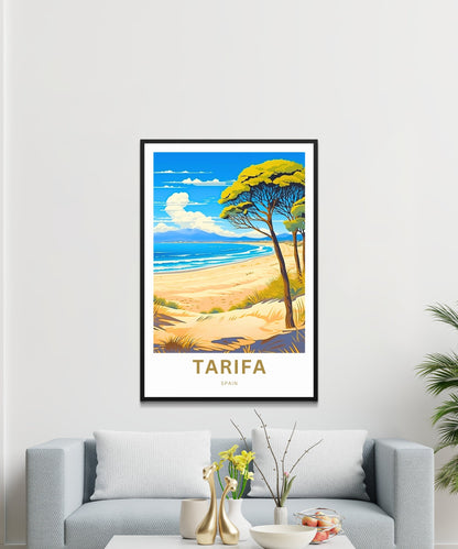 Tarifa Travel Print - Tarifa Travel poster, Spain Wall Art, Wall Decor, Framed present, Gift Spain Present - TravelTreasureCo