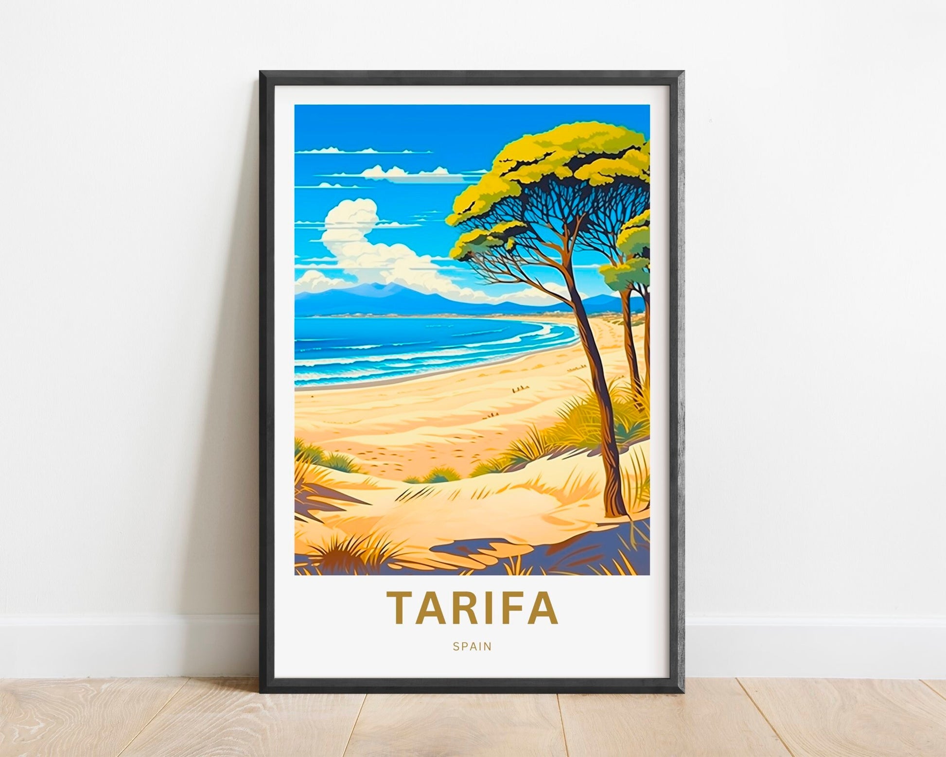 Tarifa Travel Print - Tarifa Travel poster, Spain Wall Art, Wall Decor, Framed present, Gift Spain Present - TravelTreasureCo