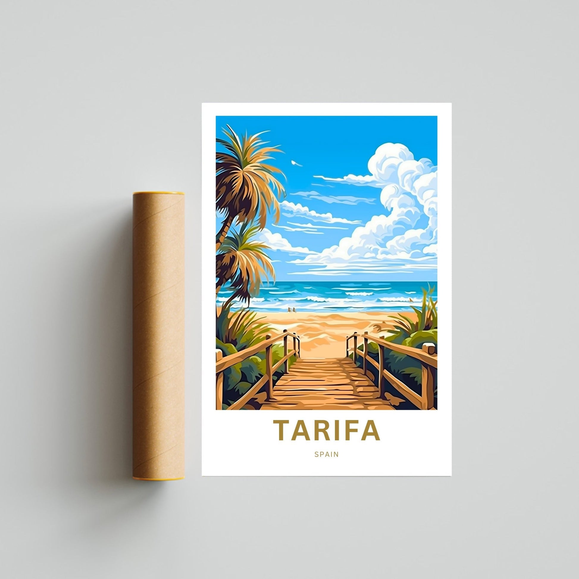 Tarifa Travel Print - Tarifa Travel poster, Spain Wall Art, Wall Decor, Framed present, Gift Spain Present - TravelTreasureCo