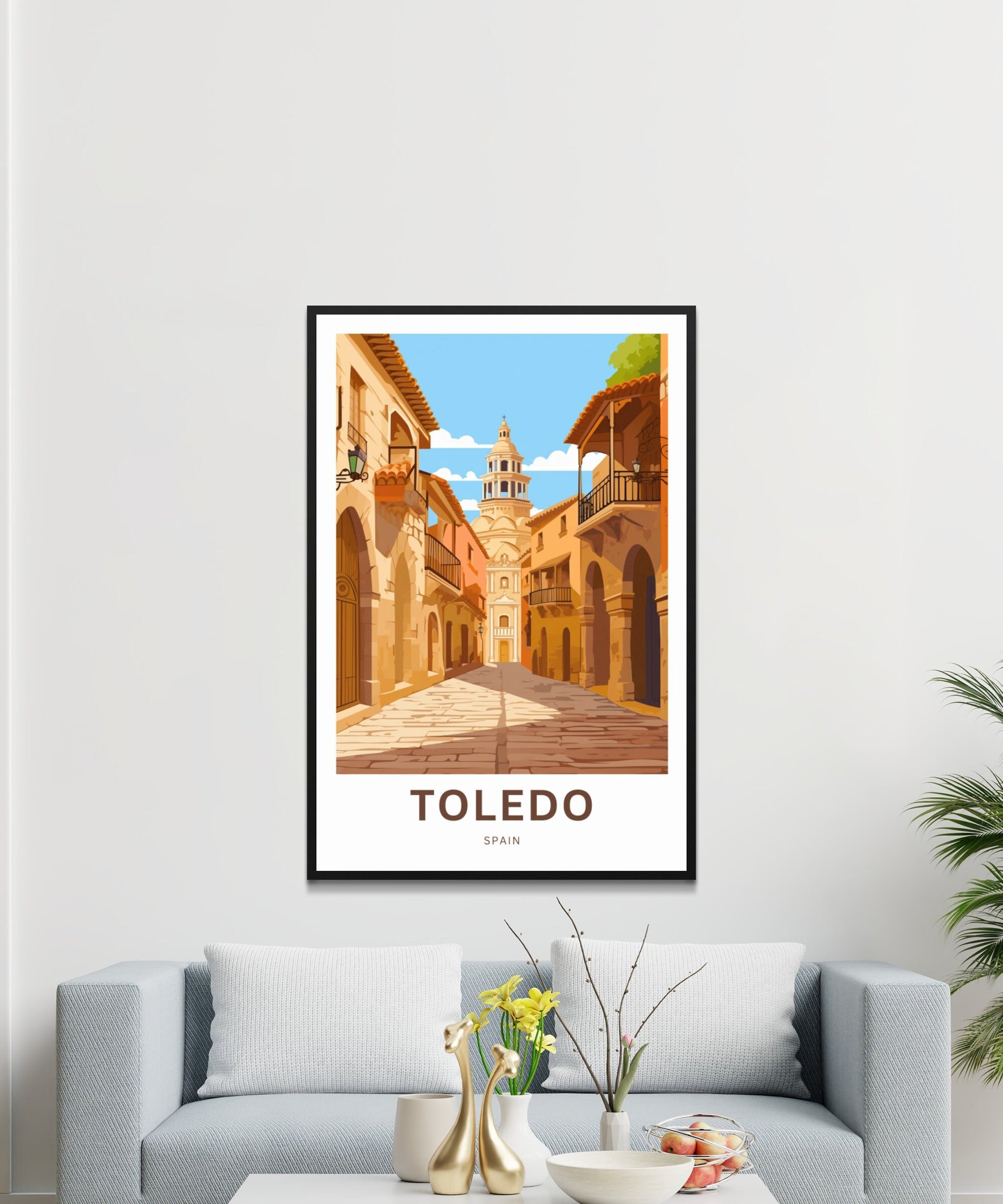 Toledo Travel Print - Toledo poster, Spain Wall Art, Wall Decor, Framed present, Gift Spain Present - TravelTreasureCo