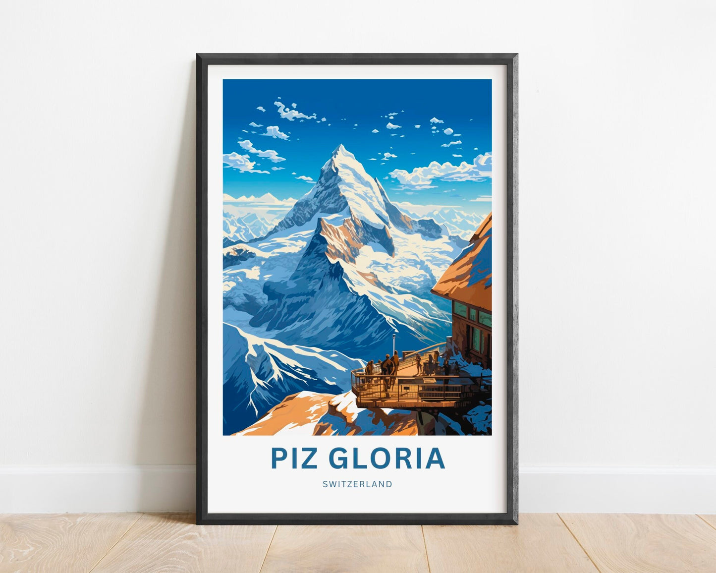 Piz Gloria Travel Print - Piz Gloria poster, Switzerland Wall Art, Wall Decor, Framed present, Gift Switzerland Present - TravelTreasureCo