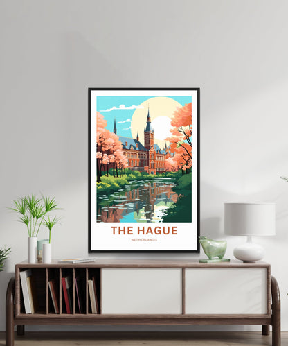 The Hague Travel Print - The Hague poster, Netherlands Wall Art, Framed present, Gift Netherlands Present - TravelTreasureCo