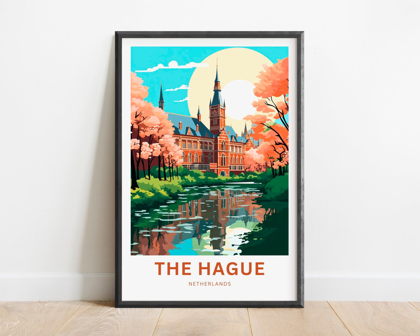 The Hague Travel Print - The Hague poster, Netherlands Wall Art, Framed present, Gift Netherlands Present - TravelTreasureCo