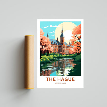 The Hague Travel Print - The Hague poster, Netherlands Wall Art, Framed present, Gift Netherlands Present - TravelTreasureCo