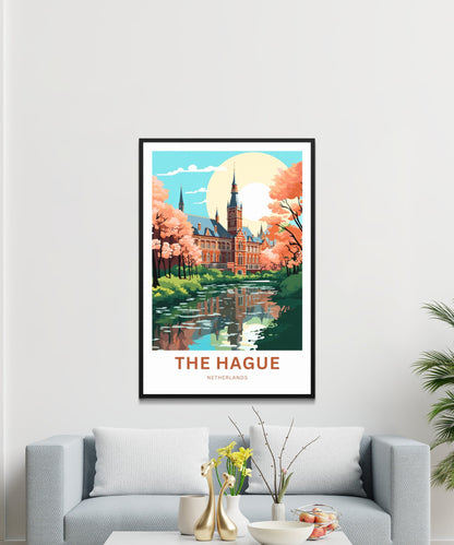 The Hague Travel Print - The Hague poster, Netherlands Wall Art, Framed present, Gift Netherlands Present - TravelTreasureCo