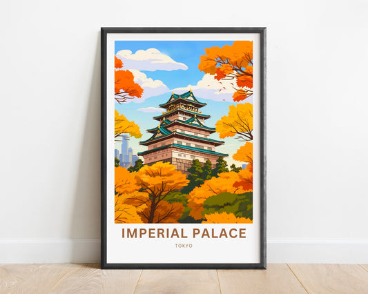 Imperial Palace Travel Print - Imperial Palace poster, Japan Wall Art, Framed present, Gift Japan Present Decor, Custom Text - TravelTreasureCo