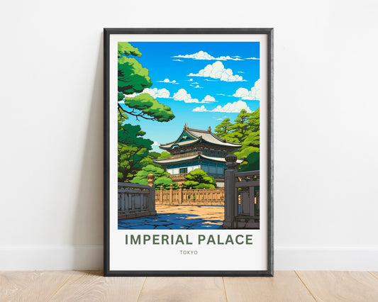 Imperial Palace Travel Print - Imperial Palace poster, Japan Wall Art, Framed present, Gift Japan Present Decor, Custom Text - TravelTreasureCo