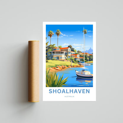 Shoalhaven Travel Print - Shoalhaven poster, Australia Wall Art, Framed present, Gift Australia Present, Custom Text - TravelTreasureCo