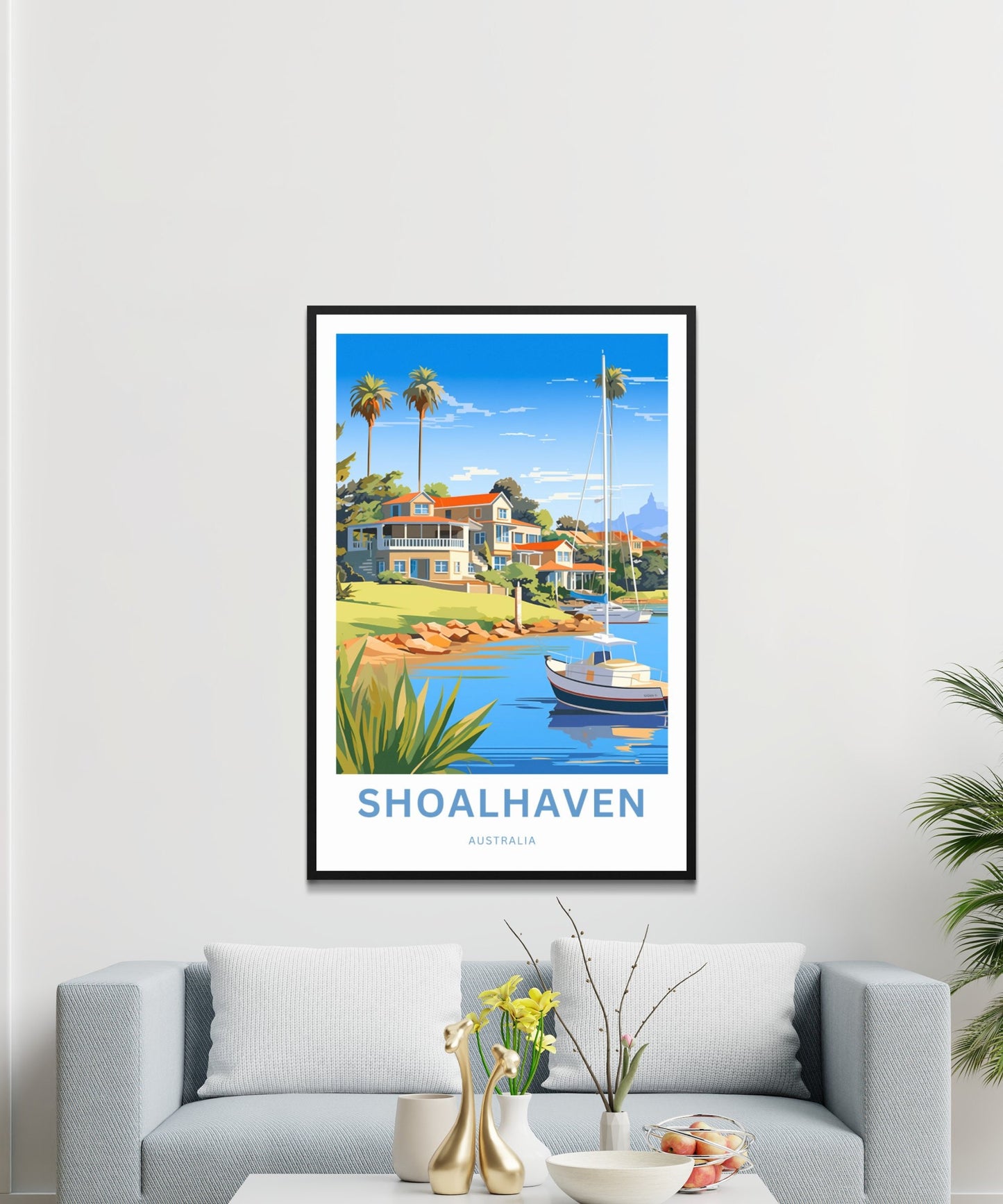 Shoalhaven Travel Print - Shoalhaven poster, Australia Wall Art, Framed present, Gift Australia Present, Custom Text - TravelTreasureCo