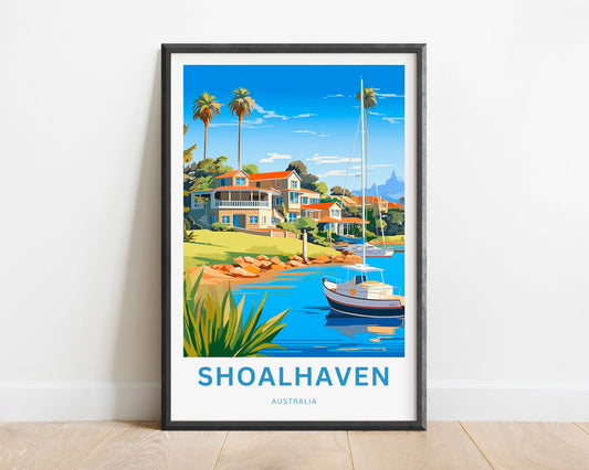 Shoalhaven Travel Print - Shoalhaven poster, Australia Wall Art, Framed present, Gift Australia Present, Custom Text - TravelTreasureCo