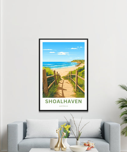 Shoalhaven Travel Print - Shoalhaven poster, Australia Wall Art, Framed present, Gift Australia Present, Custom Text - TravelTreasureCo