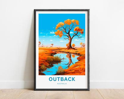 Outback Travel Print - Outback Travel poster, Australia Wall Art, Wall Decor, Gift Australia Present, Custom Text - TravelTreasureCo