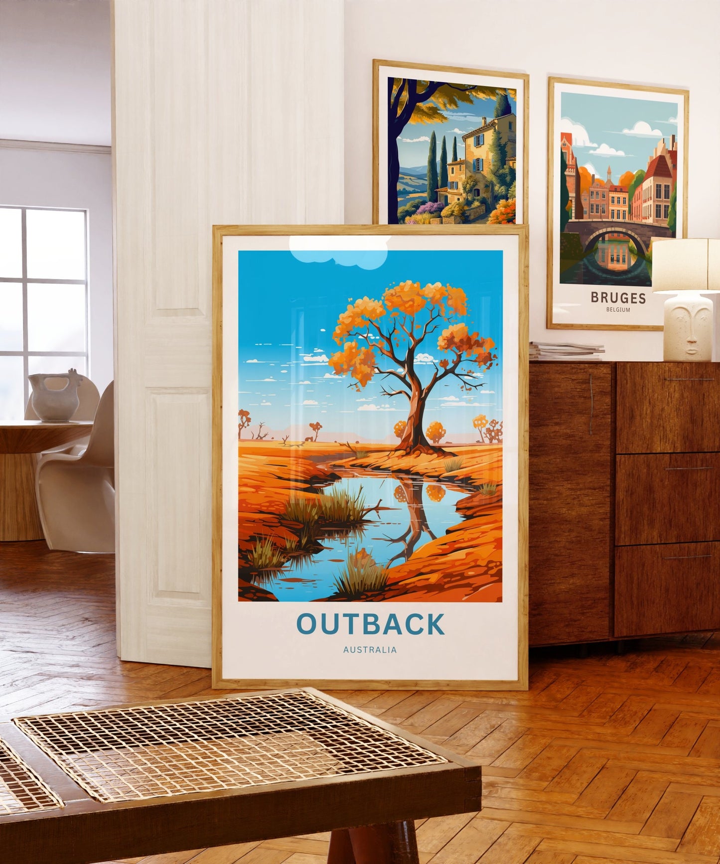 Outback Travel Print - Outback Travel poster, Australia Wall Art, Wall Decor, Gift Australia Present, Custom Text - TravelTreasureCo