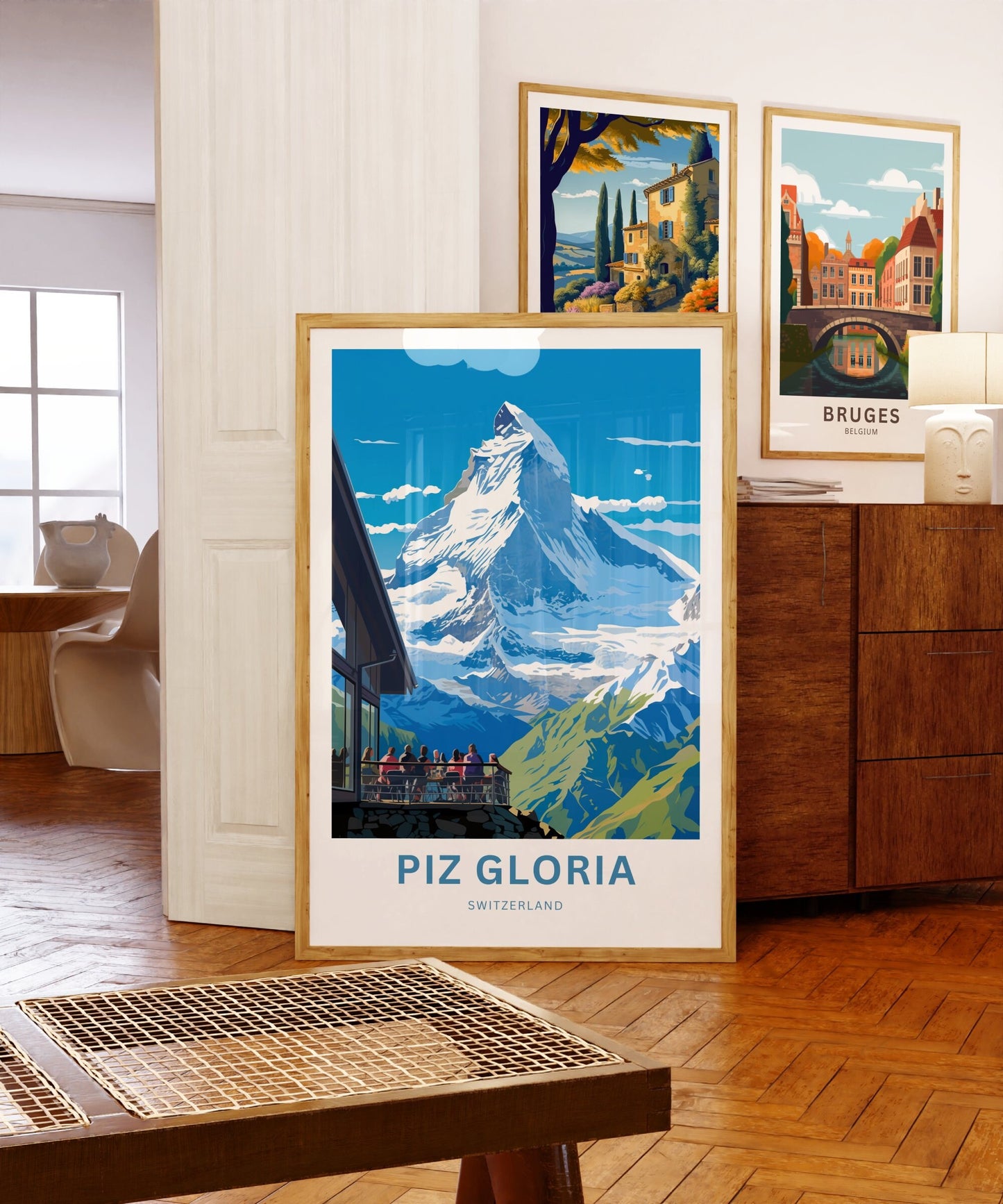 Piz Gloria Travel Print - Piz Gloria poster, Switzerland Wall Art, Wall Decor, Framed present, Gift Switzerland Present - TravelTreasureCo