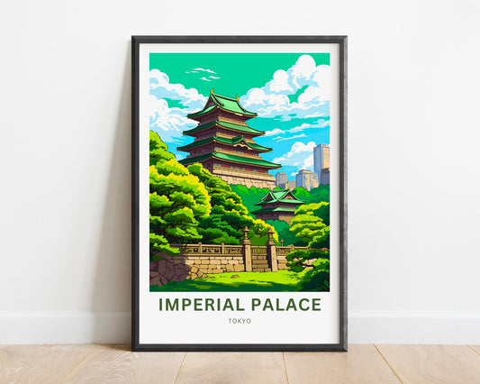 Imperial Palace Travel Print - Imperial Palace poster, Japan Wall Art, Framed present, Gift Japan Present Decor, Custom Text - TravelTreasureCo