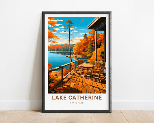 Lake Catherine Travel Print - Lake Catherine poster, State Park Wall Art, Wall Decor, Framed present, Gift Arkansas Present - TravelTreasureCo