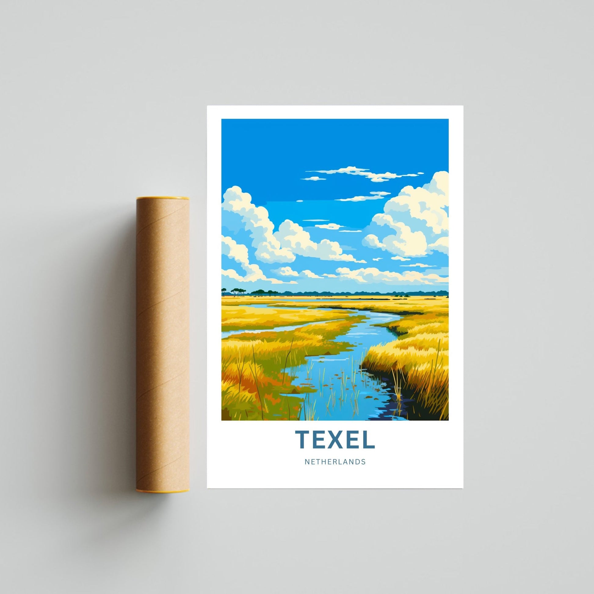 Texel Travel Print - Texel Travel poster, Netherlands Wall Art, Framed present, Gift Netherlands Present - TravelTreasureCo