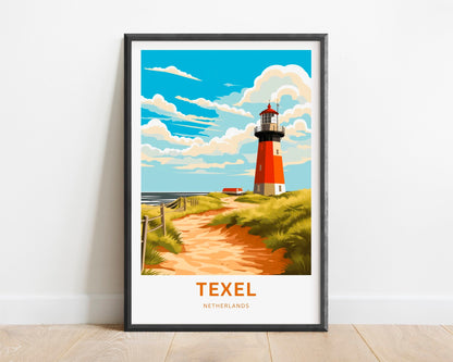 Texel Travel Print - Texel Travel poster, Netherlands Wall Art, Framed present, Gift Netherlands Present - TravelTreasureCo