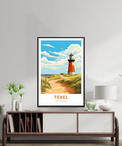 Texel Travel Print - Texel Travel poster, Netherlands Wall Art, Framed present, Gift Netherlands Present - TravelTreasureCo