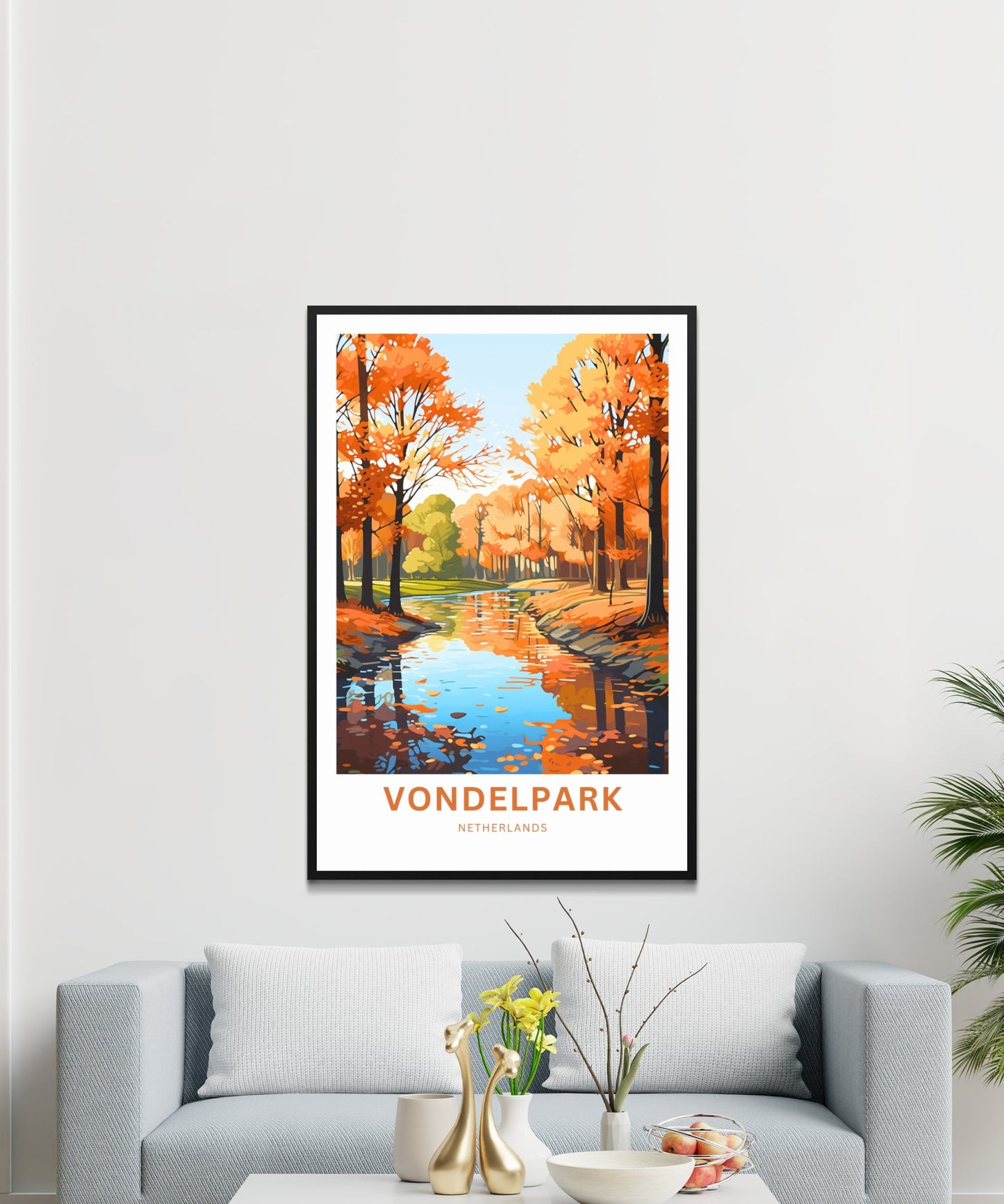 Vondelpark Travel Print - Vondelpark Travel poster, Netherlands Wall Art, Wall Decor, Framed present, Gift Netherlands Present - TravelTreasureCo