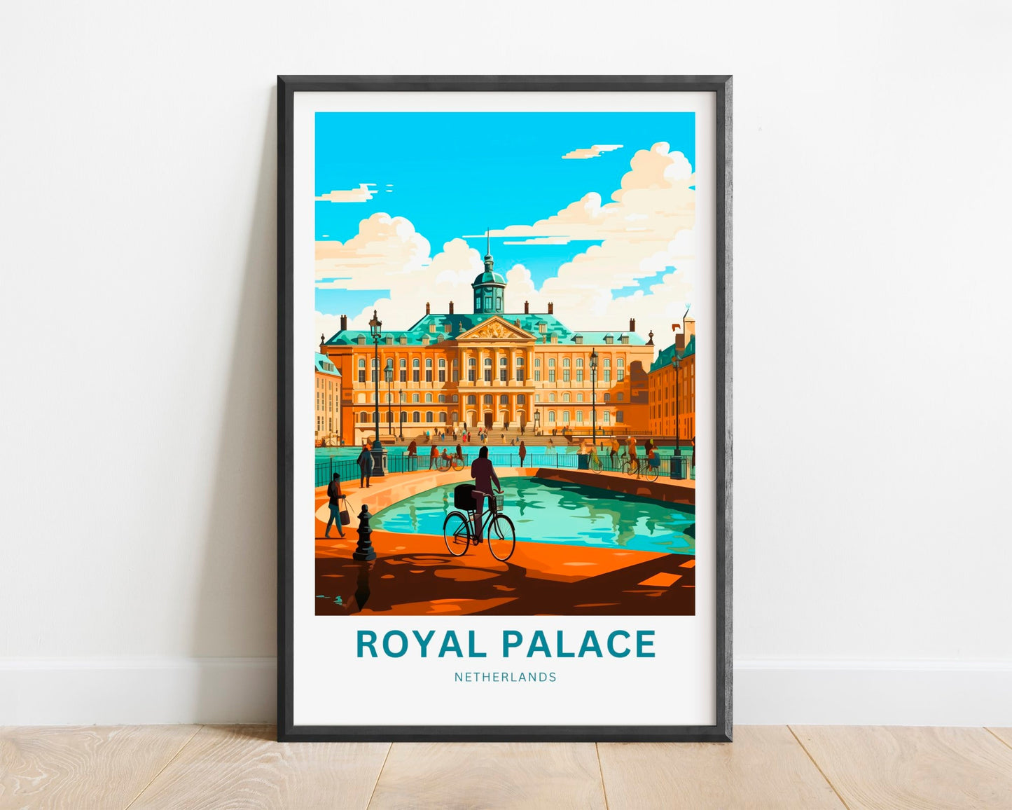 Royal Palace Travel Print - Royal Palace Travel poster, Amsterdam Wall Art, Wall Decor, Framed present, Gift Netherlands Present - TravelTreasureCo