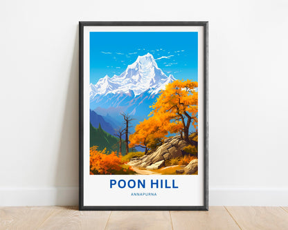 Poon Hill Travel Print - Poon Hill poster, Annapurna Wall Art, Wall Decor, Framed present, Gift Nepal Present - TravelTreasureCo