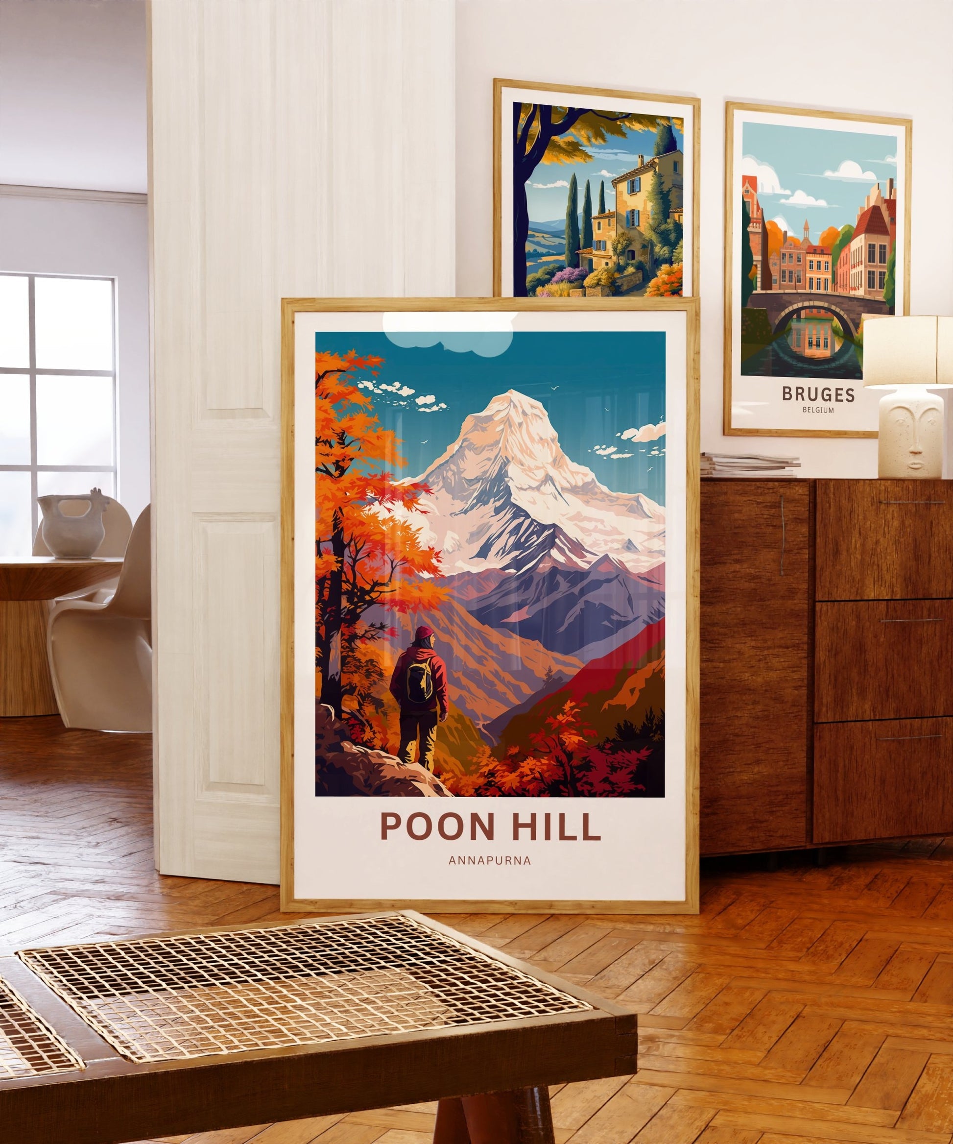 Poon Hill Travel Print - Poon Hill poster, Annapurna Wall Art, Wall Decor, Framed present, Gift Nepal Present - TravelTreasureCo