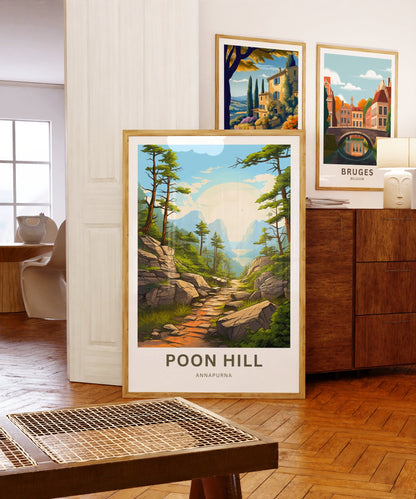 Poon Hill Travel Print - Poon Hill poster, Annapurna Wall Art, Wall Decor, Framed present, Gift Nepal Present - TravelTreasureCo