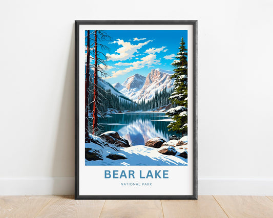 Bear Lake Travel Print - Bear Lake poster, Colorado Wall Art, Framed present, Gift Colorado Present - TravelTreasureCo