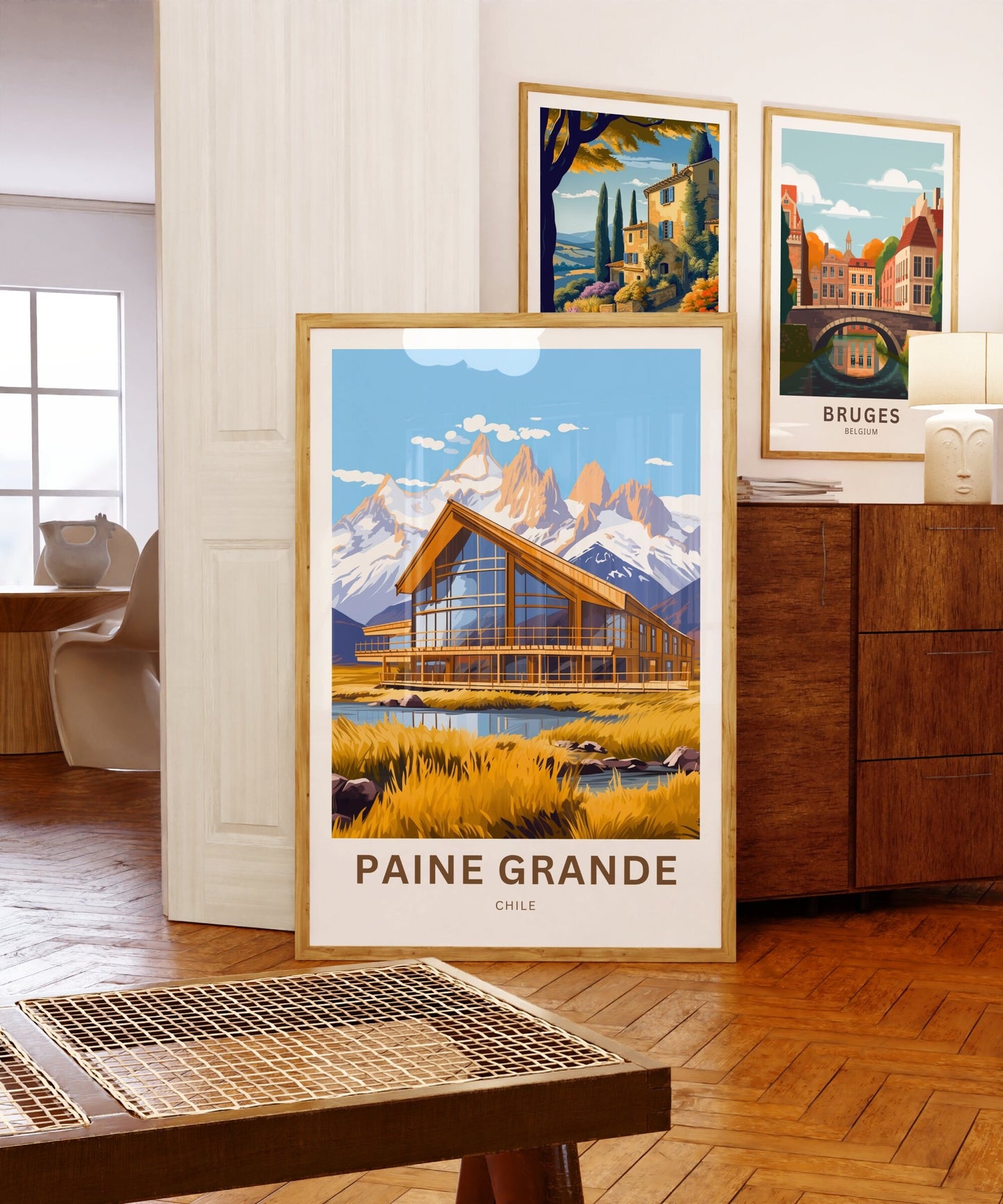 Paine Grande Travel Print - Paine Grannde poster, Torres Del Paine Wall Art, Framed present, Gift Chile Present - TravelTreasureCo