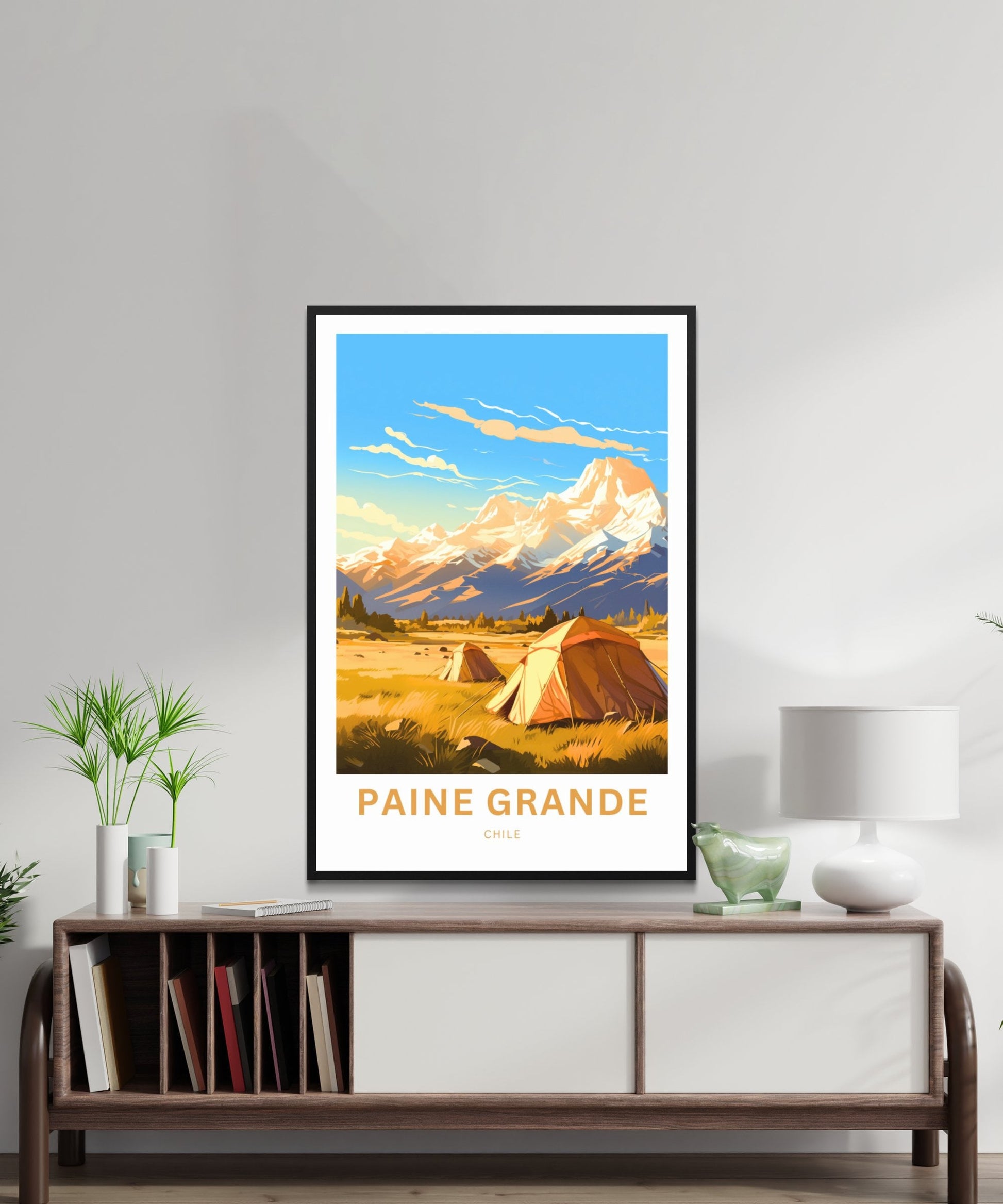 Paine Grande Travel Print - Paine Grannde poster, Torres Del Paine Wall Art, Framed present, Gift Chile Present - TravelTreasureCo