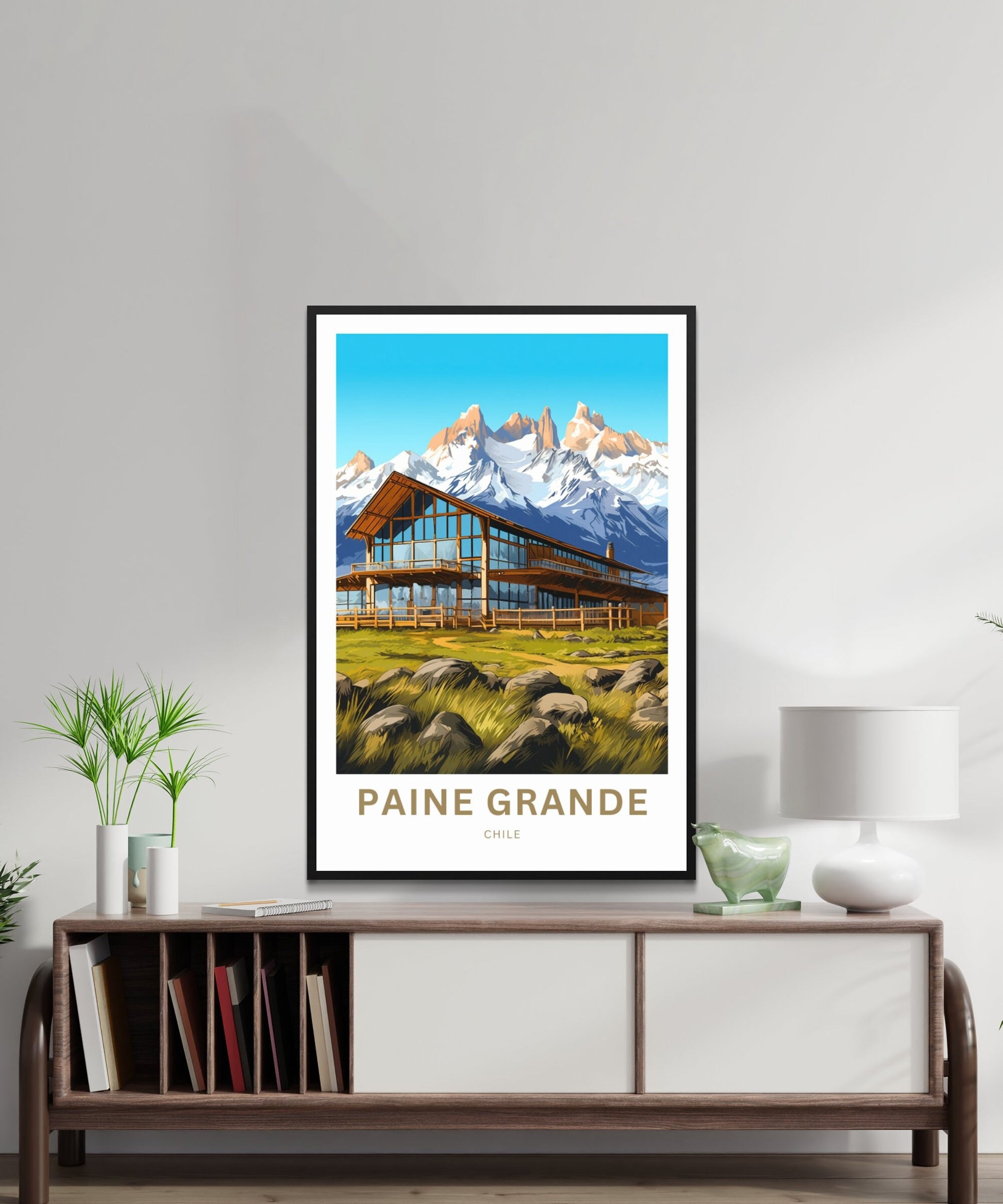 Paine Grande Travel Print - Paine Grannde poster, Torres Del Paine Wall Art, Framed present, Gift Chile Present - TravelTreasureCo