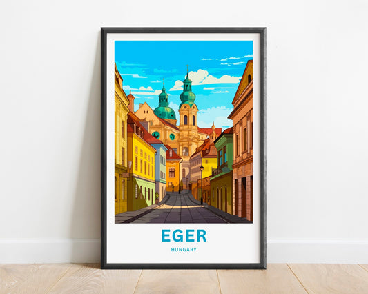 Eger Travel Print - Eger poster, Hungary Wall Art, Framed present, Gift Hungary Present, Custom Your Text - TravelTreasureCo