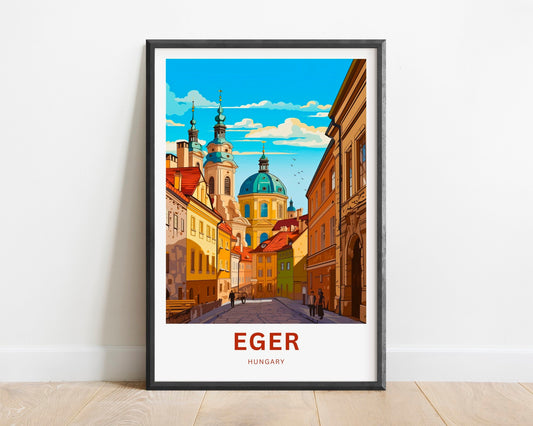 Eger Travel Print - Eger poster, Hungary Wall Art, Framed present, Gift Hungary Present, Custom Your Text - TravelTreasureCo