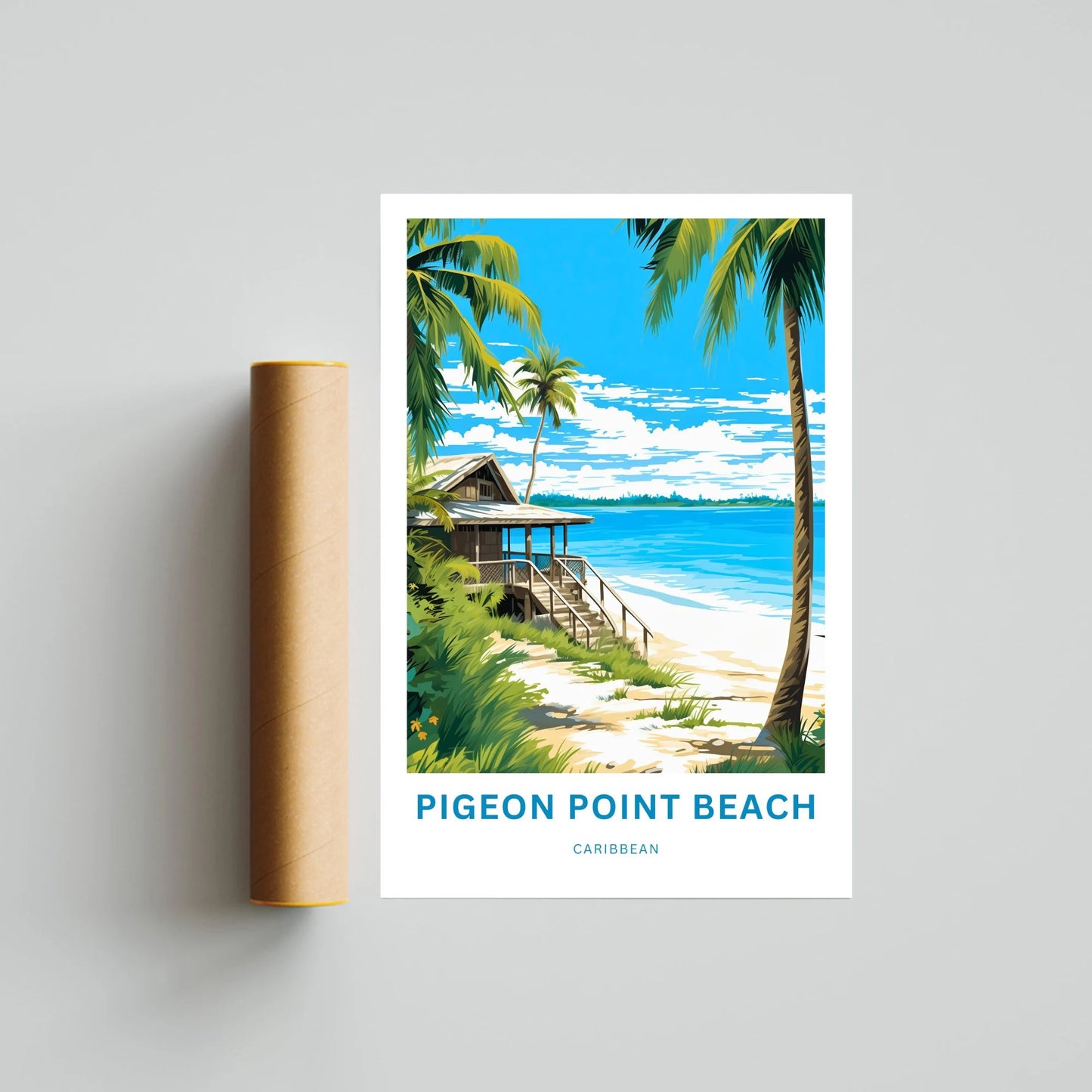 Pigeon Point Beach Travel Poster