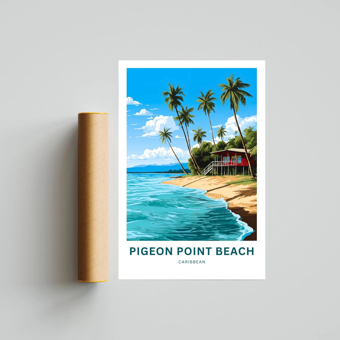 Pigeon Point Beach Travel Poster