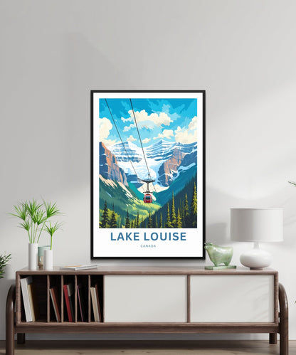 Lake Louise Travel Print - Lake Louise poster, Canada Wall Art, Framed present, Gift Canada Present, Banff National Park, Custom Your Text - TravelTreasureCo