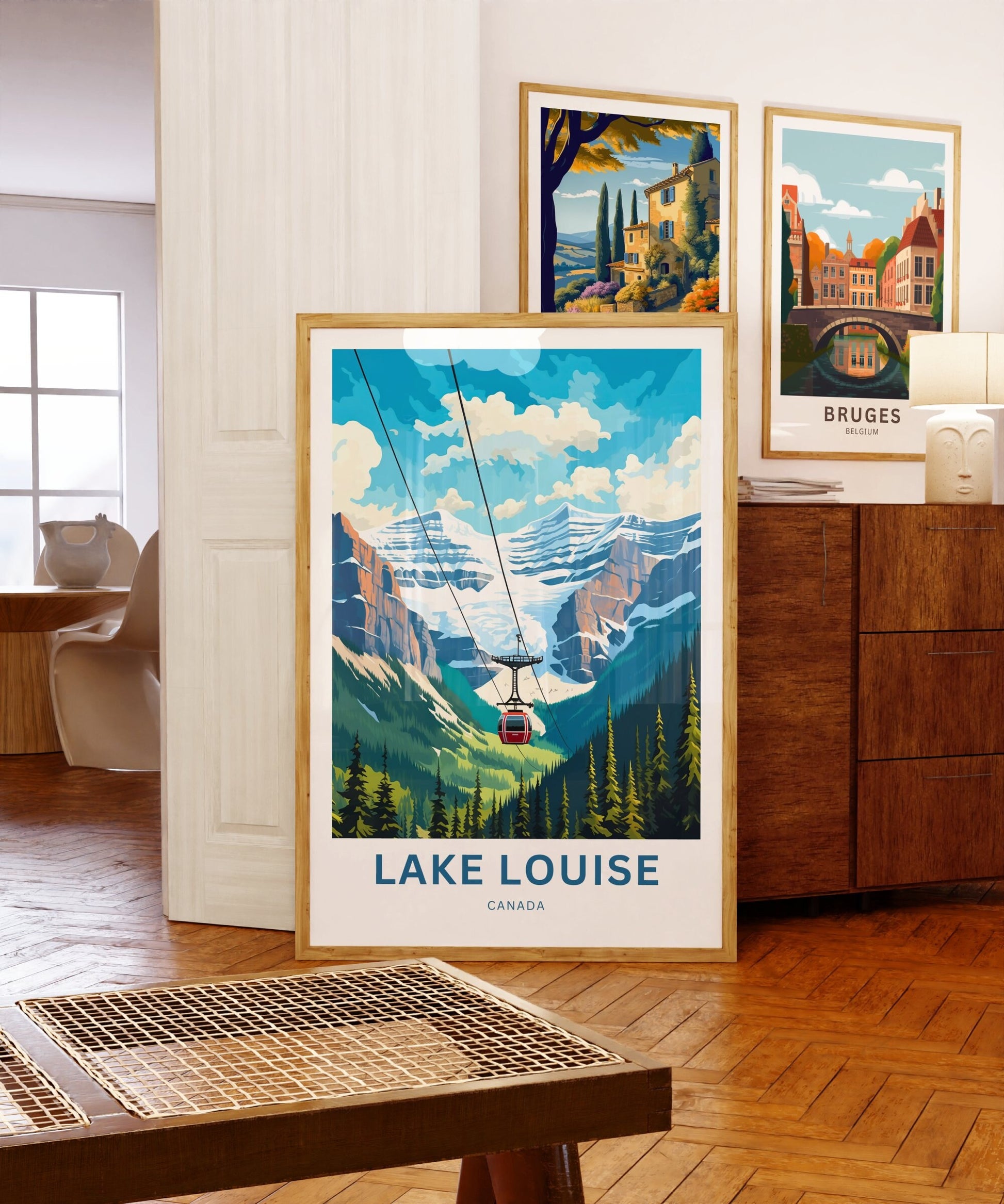 Lake Louise Travel Print - Lake Louise poster, Canada Wall Art, Framed present, Gift Canada Present, Banff National Park, Custom Your Text - TravelTreasureCo