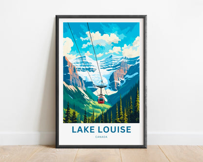 Lake Louise Travel Print - Lake Louise poster, Canada Wall Art, Framed present, Gift Canada Present, Banff National Park, Custom Your Text - TravelTreasureCo