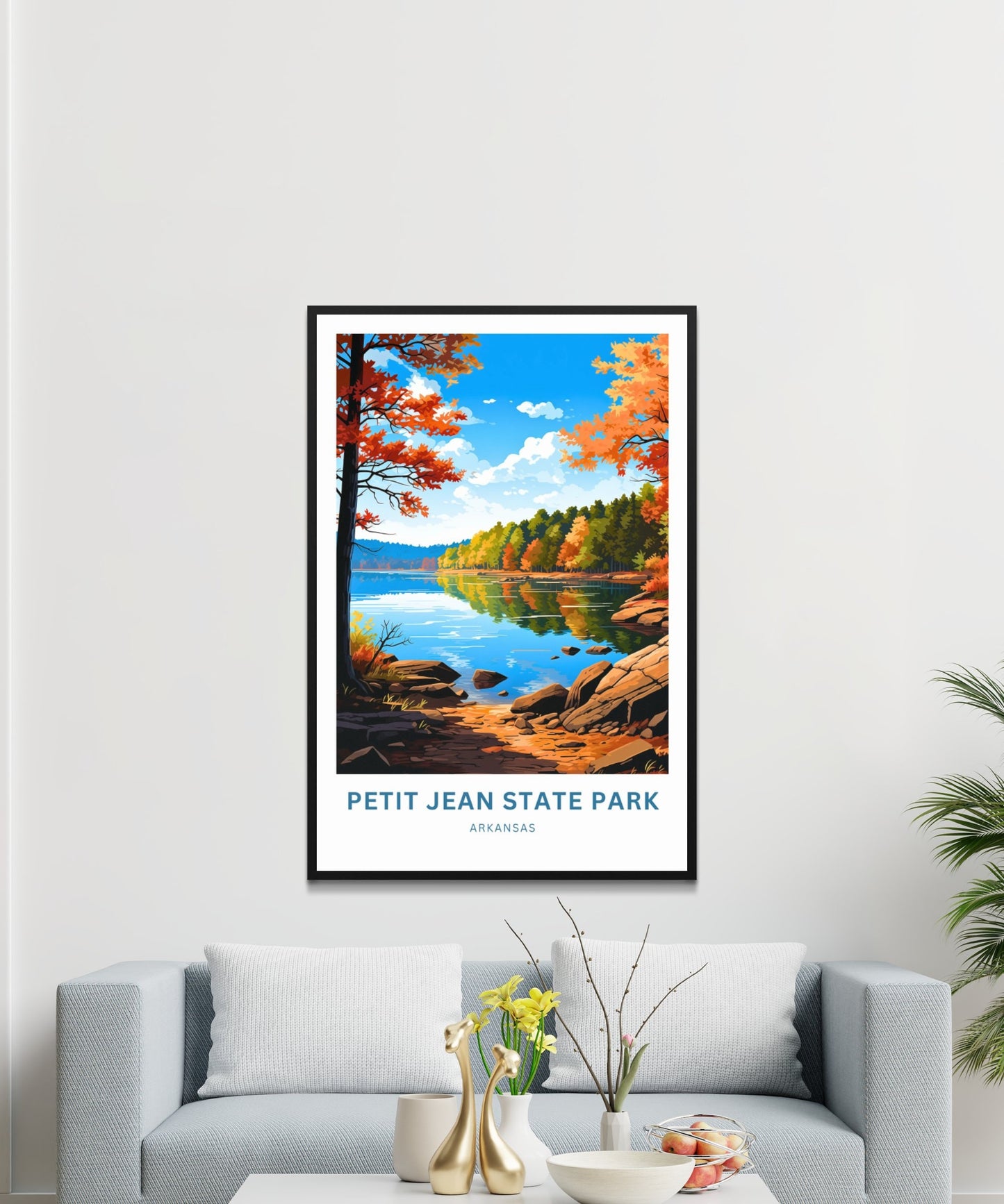 Petit Jean State Park Travel Print - Petit Jean State Park poster, Arkansas Wall Art, Framed present,Arkansas Gift Art, Customized Your Text - TravelTreasureCo