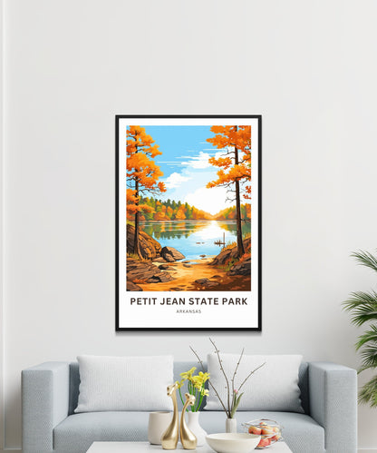 Petit Jean State Park Travel Print - Petit Jean State Park poster, Arkansas Wall Art, Framed present,Arkansas Gift Art, Customized Your Text - TravelTreasureCo