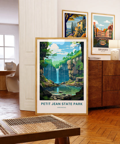 Petit Jean State Park Travel Print - Petit Jean State Park poster, Arkansas Wall Art, Framed present,Arkansas Gift Art, Customized Your Text - TravelTreasureCo