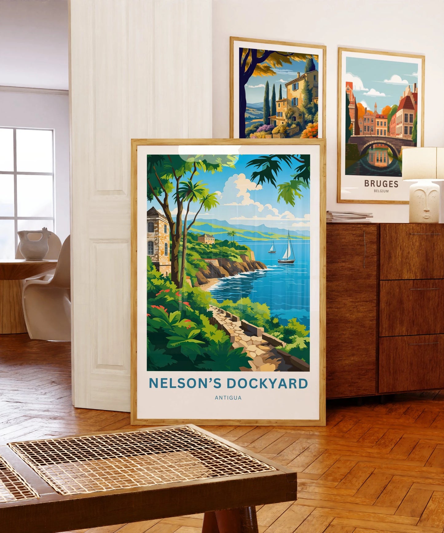 Nelson Dockyard Travel Poster