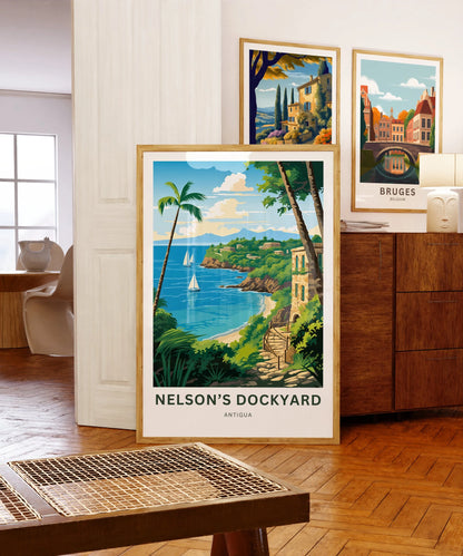 Nelson Dockyard Travel Poster